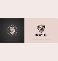 Lion Logo With Luxury And Brave Head