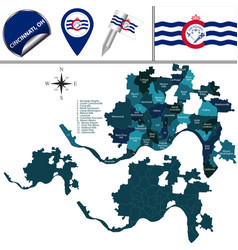 Map Cincinnati Oh With Districts