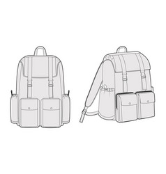 Outdoors Backpack Silhouette Bag Fashion