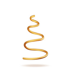 3d Christmas Tree From Gold Spiral