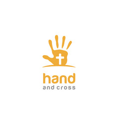 Cross Kids Hand Paint Christian Baptist Logo