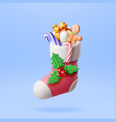 3d Christmas Stocking Isolated