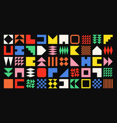 Brutalist Geometric Shapes Colorful Symbols