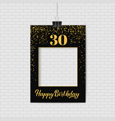 Happy 30th Birthday Photo Booth Frame Birthday