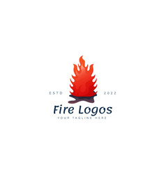 Fire Gradient Logo Design Icon