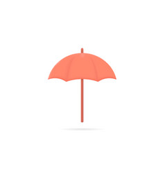 3d Red Umbrella On White Background