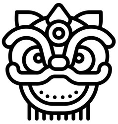 Lion Dance Head Icon Chinese New Year