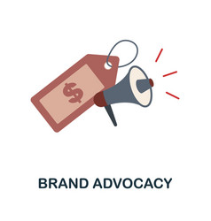 Brand Advocacy Flat Icon Colored Element Sign