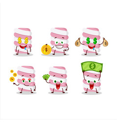 Marshmallow Twist Cartoon Character With Cute