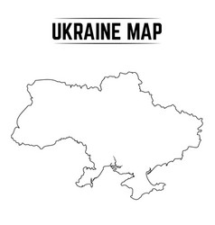 Outline Simple Map Of Ukraine