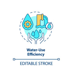 Water Use Efficiency Concept Icon