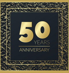 50 Years Anniversary Gold Symbol Golden Sign