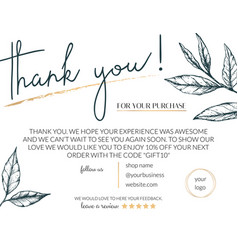 A Thank You Card For Business Elegant Card