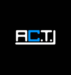 Act Letter Logo Creative Design With Graphic Act