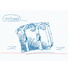 Sketch Of Retro Suitcase