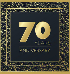 70 Years Anniversary Gold Symbol Sign Golden