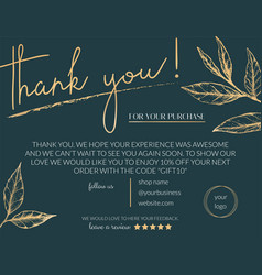 A Thank You Card For Business Elegant Card