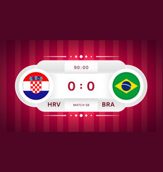 Croatia Vs Brazil Match Design Element Flag Icons