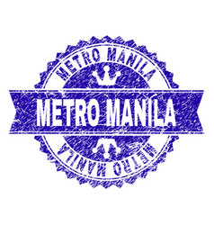 Scratched Textured Metro Manila Stamp Seal