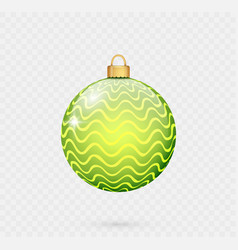 Traditional Christmas Glossy Golden Ball Realistic