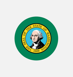 Washington Wa Usa Us Round Circle State Flag