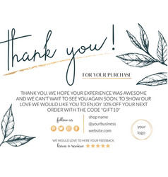 A Thank You Card For Business Elegant Card