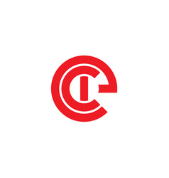 Letter Cie Simple Circle Geometric Line Logo