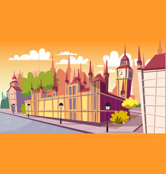 Lodon Day Cityscape Cartoon