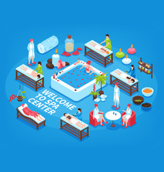 Spa Center Isometric Background