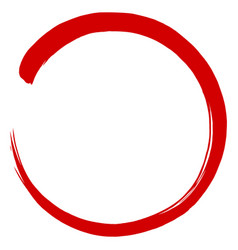 Zen Red Blood Shed Brush Circle Stroke Art