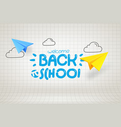 Back To School Concept With Paper Planes 3d