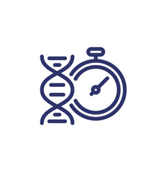 Fast Dna Test Line Icon Genetic Testing