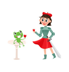 Flat Joan Of Arc Costume Girl Frog Wine