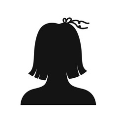 Silhouette Of Young Woman Person Avatar Profile