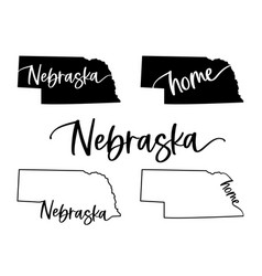 Stylized Map Of The Us State Nebraska