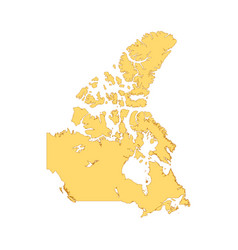 Canada Map Color Line Element Border