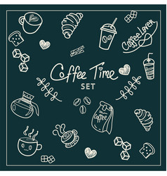 Coffee Time Drink And Food Set