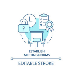 Establish Meeting Norms Turquoise Concept Icon