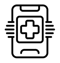 Mobile Medical First Aid Icon Outline