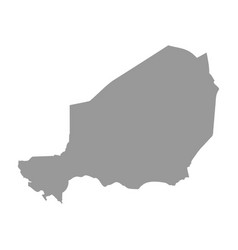 Niger Country Map Silhouette