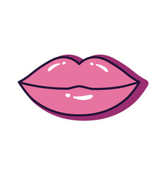 Sexi Female Lips Slang Line And Fill Style Icon