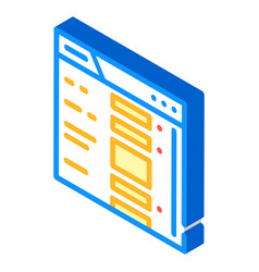 Web Form Registration Isometric Icon