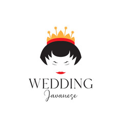 Beauty Women Face Wedding Indonesian Culture Logo