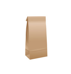 Food Bag Realistic Brown Paper Craft Package