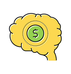 Brain Think About Finance Color Icon