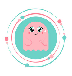 Friendly Pink Ghost Icon