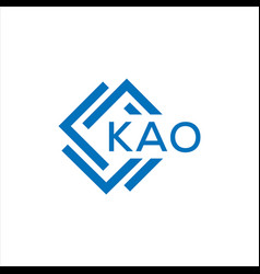 Kao Letter Logo Design On White Background