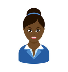 African American Businesswoman Avatar Head Icon