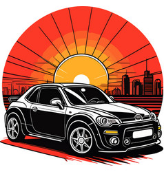 Excellent Lovely Sport Car Sunrise Summer Art