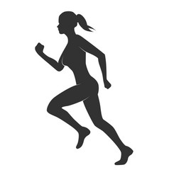 Fitness Woman Silhouette Running